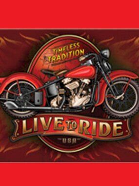 Motorcycle "LIVE to RIDE" 16" wide x 12"tall Tempered Glass Cutting Board 784-C